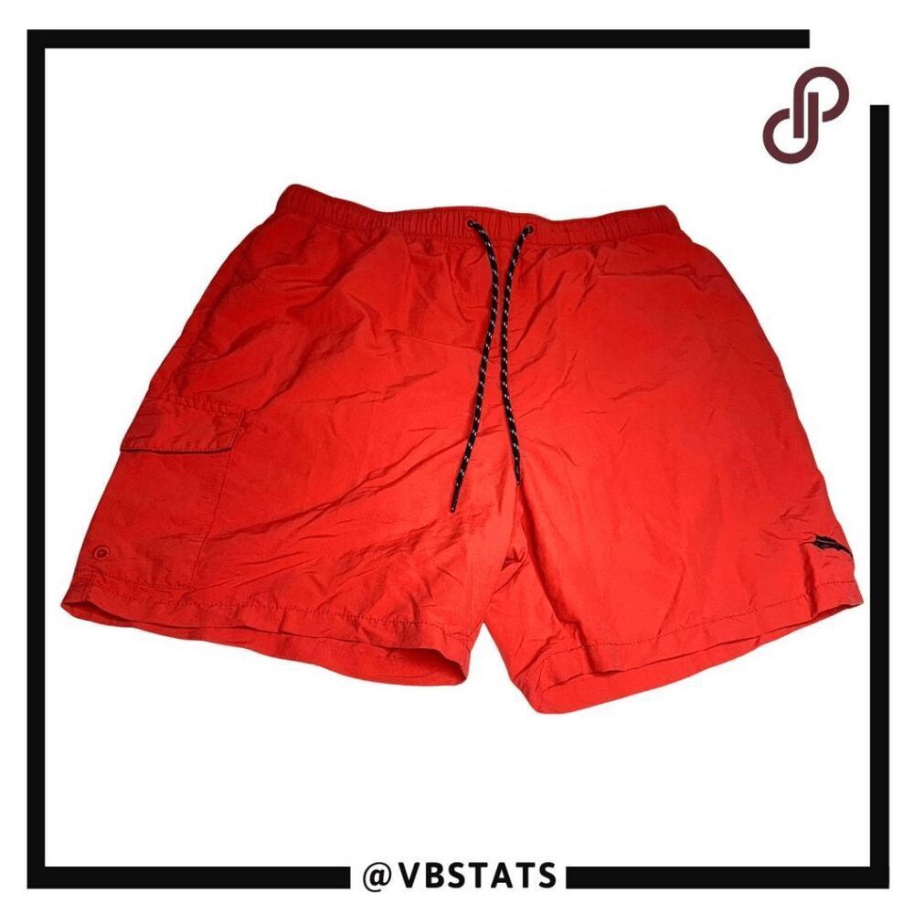 Tommy Bahama Men's Mesh Lined Drawstring Relax Swim Trunks Orange Size Large